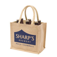 Wholesale Customized Natural Burlap Eco Friendly Tote Bags Reusable Jute Shopping Bag